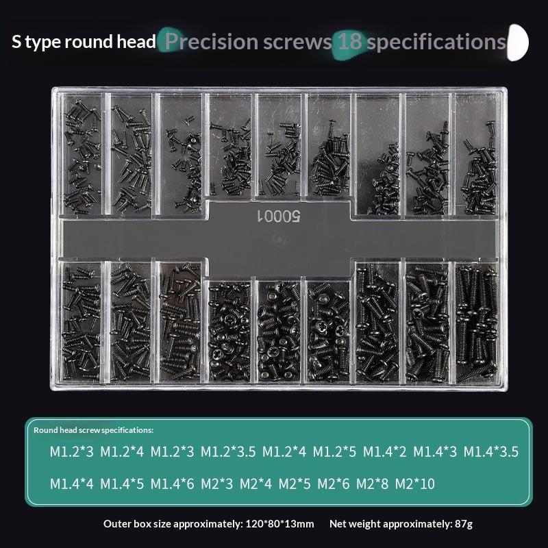 1 Set Watch Screw Box 18 Types Screws Kit Mini Flat Head Screw For Phone Tablet Camera Lens Laptop Repair Accessories
