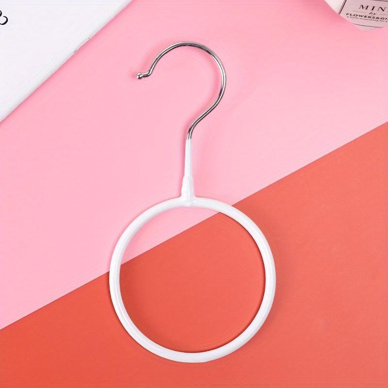 1pc Fashion Metal O-Shaped Universal Hooks, Wall-Mounted Scarf Tower Organizer, Easy Installation, Stylish Clothes Hanger 10.5CM белый