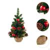 Festive Mini Christmas Tree Decor with Berries And Pine Cones