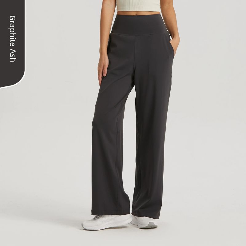 

Large Pocket Wide Leg Slimming Female Spring/Summer Baggy Straight Trousers Graphite Gray L(8)