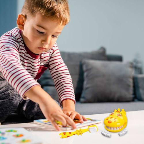 Teeth Brushing Toy, Detachable Giraffe Educational Toy for Preschool, Role-play Toy, Tooth Model Toy, Fun Educational Game with Toothbrush Toy for Kid