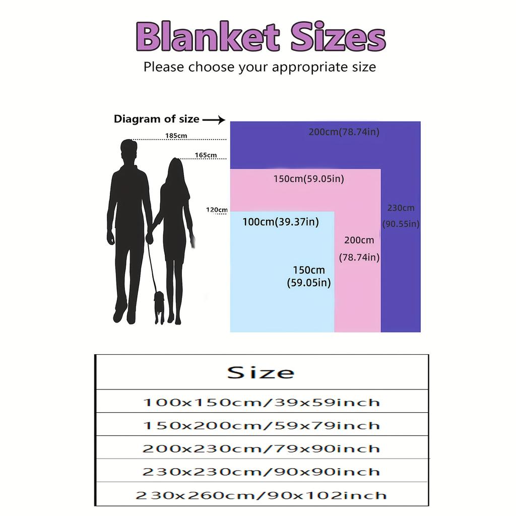 1pc Lamb Velvet Blanket 3D Fashion Design Sherpa Plush Super Soft Fluffy Warm Comfortable Bed Blanket Suitable for Sofa Living