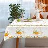 3 Pcs Little Cutie Tablecloth, 54 * 108 Inch Orange Tablecloth, Fruit Plastic Tablecover for Boys and Girls Birthday Party, A Little Cutie is on The