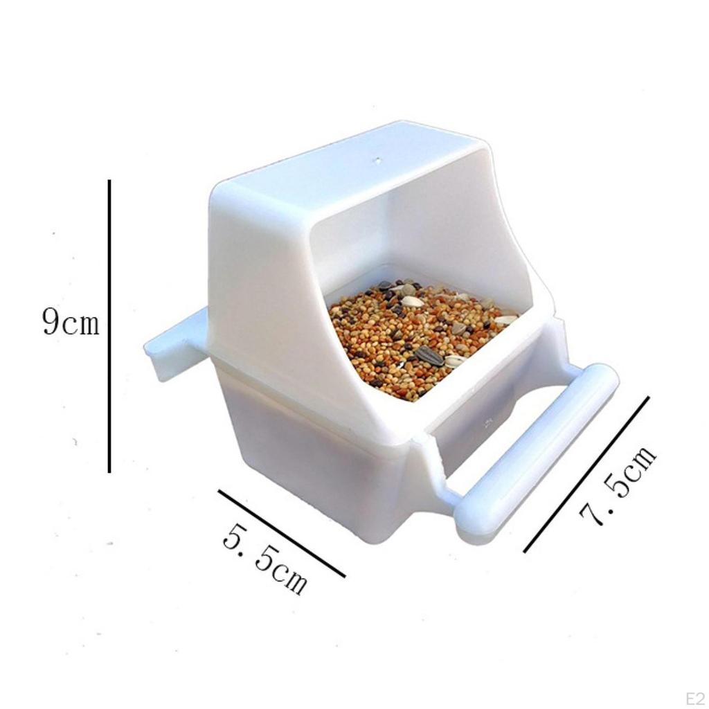 Hanging Cage Accessories Feeding Cup Parrot Bird Feeder for Small To Medium Birds Finch Foraging
