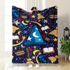 Wizard Hat Stars Pattern Blanket Bedroom Blanket for Livingroom Couch Lunch Break Soft Throw for Friend's Festival Gift