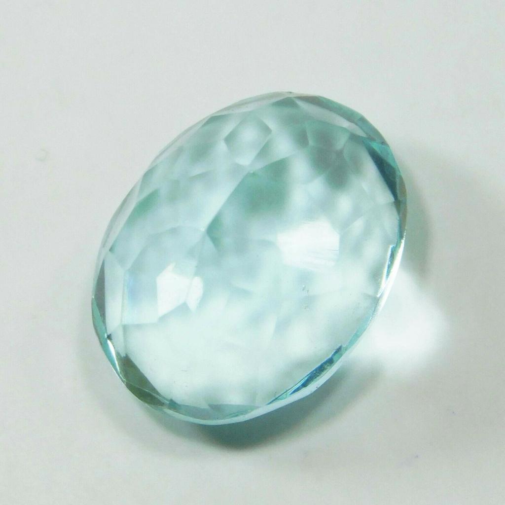 Natural Blue Aquamarine Loose Gemstone 9 Ct Ocean Oval Shape for Jewelry Making and Gem Collections