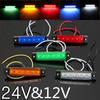 2pcs 12V-24V Highlight 6 Beads Truck Led Side Light Trailer Lights Truck Strip Side Marker Signal Warning LIght With Foam Screw