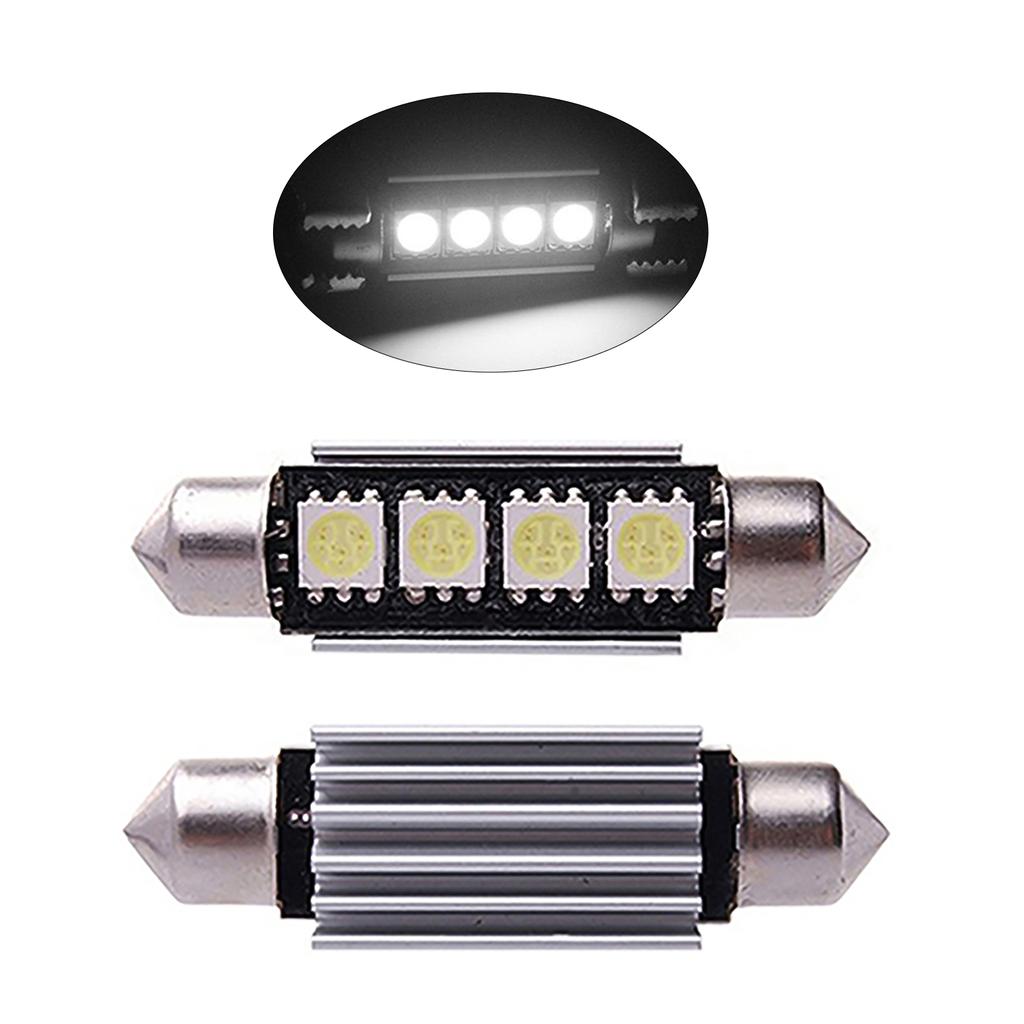 1 Par 41 mm 42 mm 5050 4SMD LED Festoon Lights Felfri bil interiör kupolljus