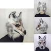 Funny Wolf Dog Mask Plush Latex Costume Prop For Halloween Party And Role Play