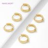 18K Gold Plated Round Shvenzy Earwires,Brass Earring Hooks Findings,Fasteners For Earrings,DIY Jewelry Making Accessories