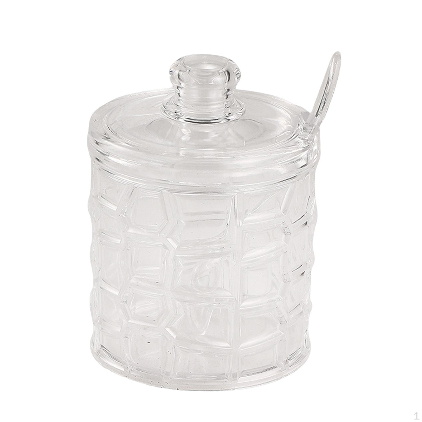 

Акриловый контейнер для приправ, устойчивый к погодным условиям, с крышкой и ложкой для хранения на кухне Clear 1 pieces