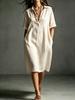 European and American summer new women's sleeveless vest skirt V-neck fungus edge loose dress