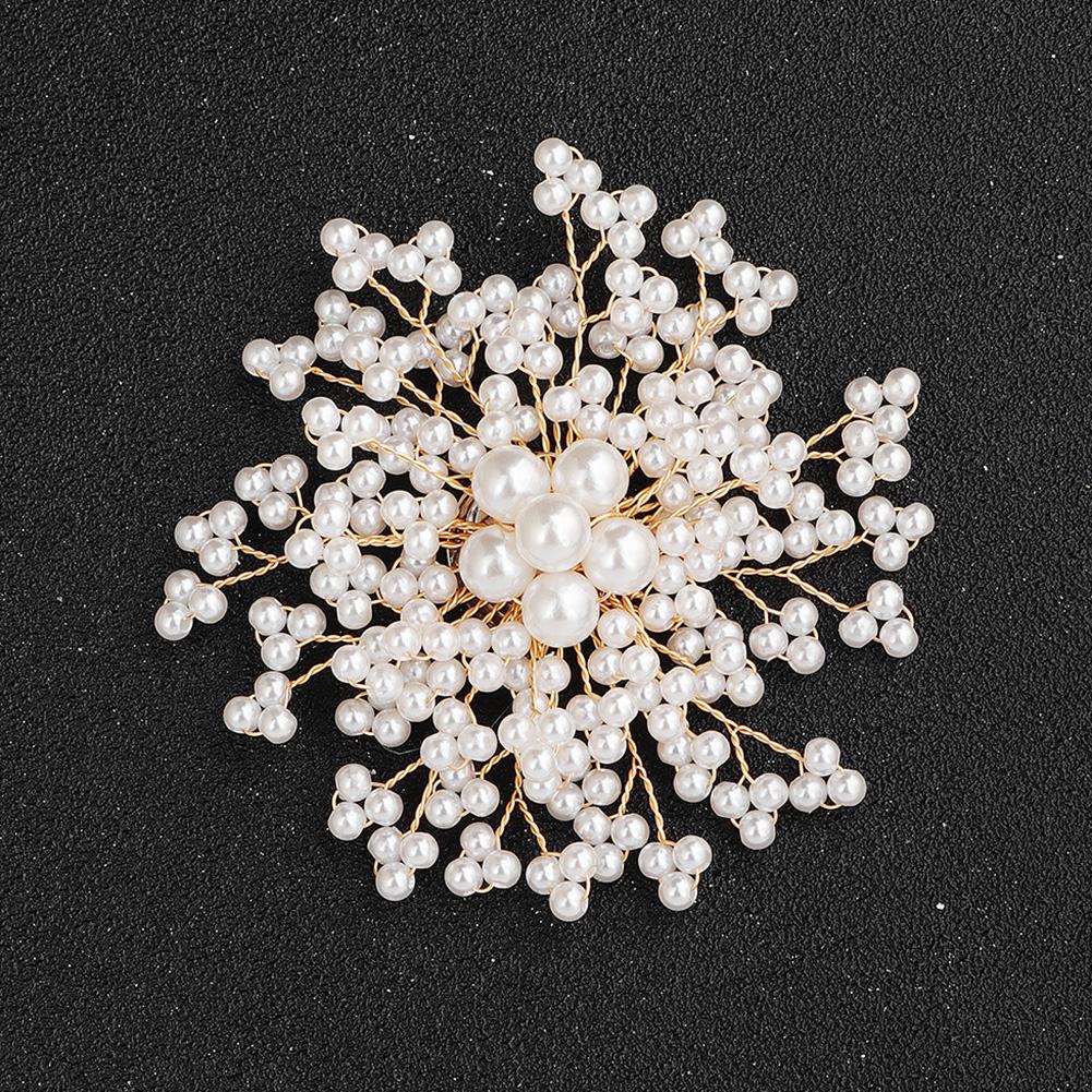 Pearl Brooch Pin Snowflake High-end Silk Scarf Buckle Luxury Exquisite Ladies Clothing Accessories Dress Skirt Jewelry zapatos