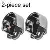 2PCS Wardrobe Rod Bracket Flange Seat U-Shaped Socket Bracket Open Type Shower Curtain Rod Support Zinc Alloy End Bracket