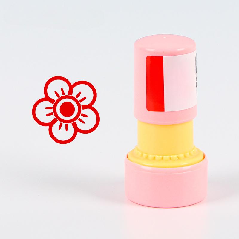 1Pc Teacher Comments Photosensitive Seal Reward Children Teacher Use Small Seal Cartoon Cute Praise Kindergarten Correction Seal