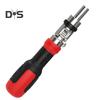 Ratchet Screwdriver with Non-Slip Handle High Strength 180-Degree Pivoting Adjustable Angle 13-in-1 Multi-functional Screwdriver