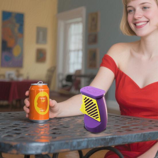 One-Handed Can Opener for Soda Beer Cans 3D Printed Bottle Opener Easy Aluminum Tab Remover for Kids Seniors Fun Kitchen Bar Accessory