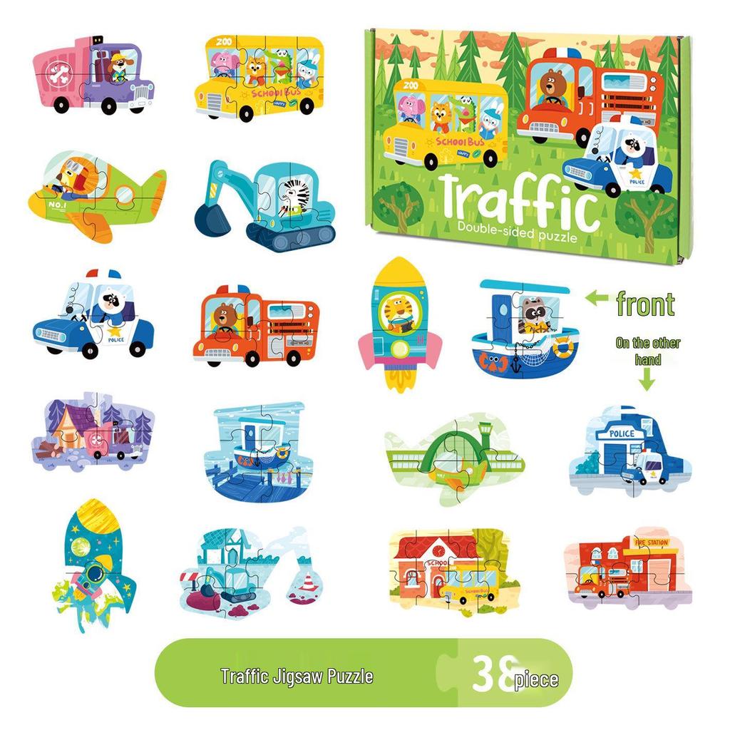 Große Puzzle-Handtasche für Kinder im Alter von 3-6 Jahren, ideales Geschenk für Kindergartenjungen und -mädchen, Früherziehungsspielzeug