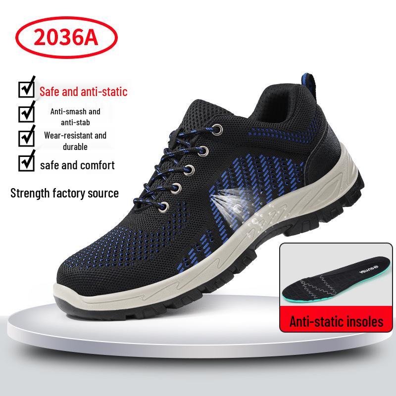 Scarpe da Lavoro Protettive in Maglia Traspirante per Tutte le Stagioni: Anti-schiacciamento, anti-perforazione e antistatico.