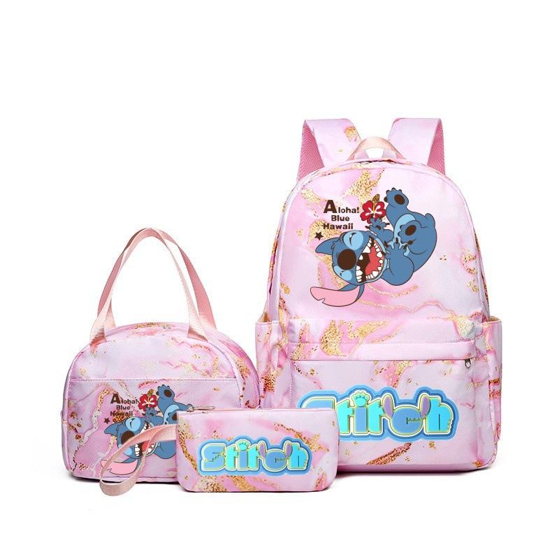 Student Schoolbag Three-Piece Set, Wear-Resistant And Breathable Large-Capacity Backpack, Youth Travel Backpack, Computer Bag