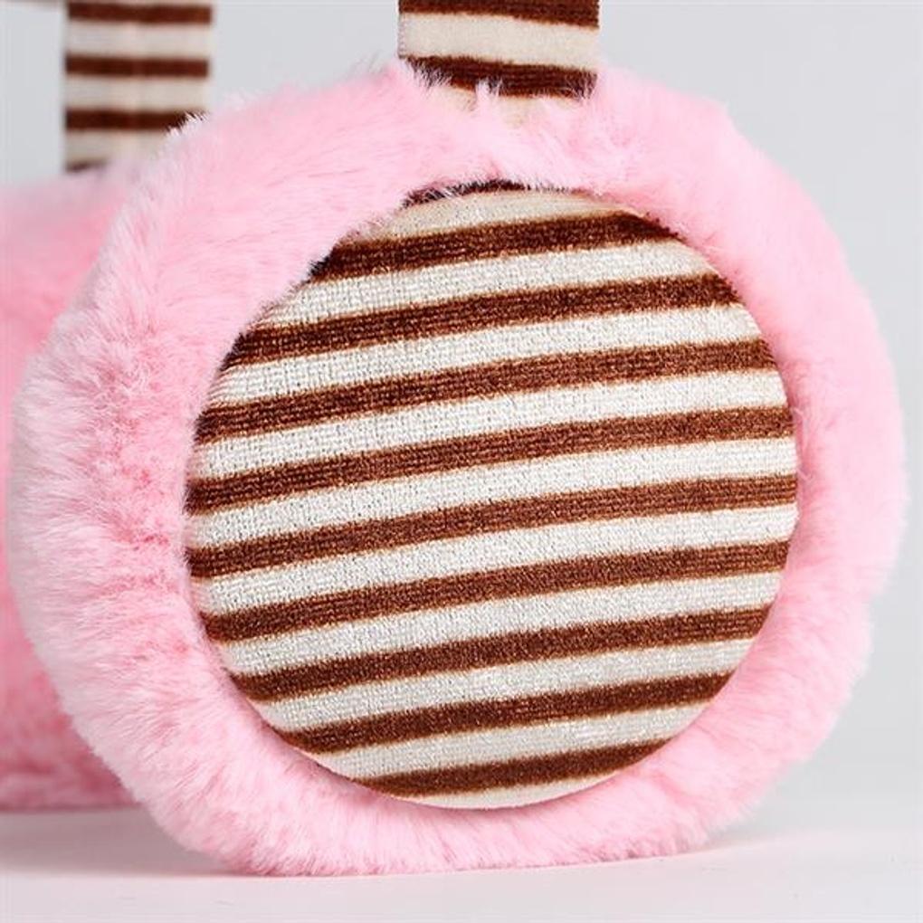 Pink Headband and Fur Earmuffs/winter Fashion Item, Earmuffs for Warmth