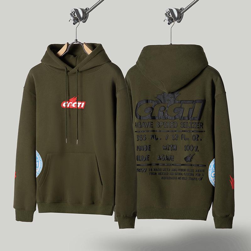 Travis Scott Inverted Hook Fleece Hoodie & Lässige Hose für Herren/Damen