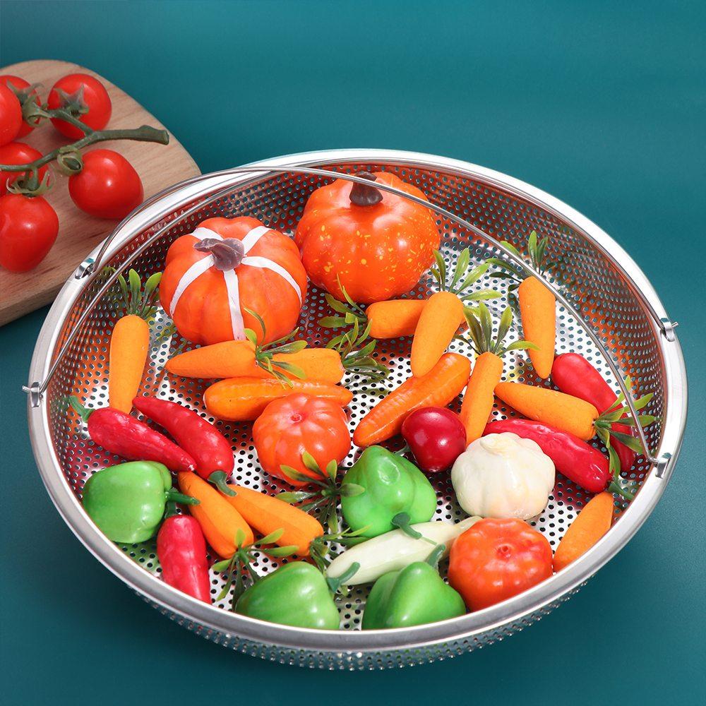 With Tripod Bracket Stainless Steel Steamer Anti-scald Drain Basket Steaming Tray  Pressure Cooker