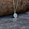 Genuine Raw Aquamarine Necklace Raw Gemstone Necklace Healing Crystal Necklace Sterling Silver Necklace Handmade Necklace for Beginning