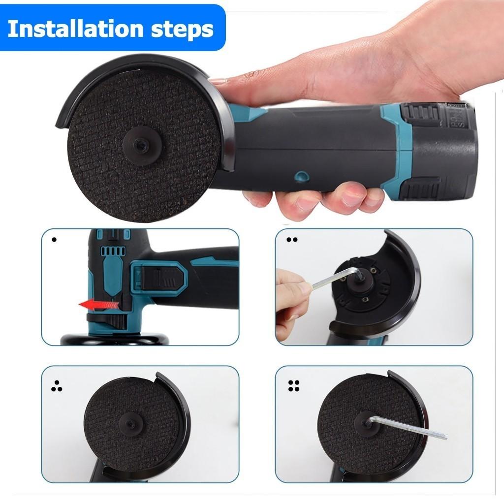 12V Wireless Grinder Handheld Cutter for Cutting Polishing Ceramic Tile Wood Stone Steel With Brush Electric Angle Grinder