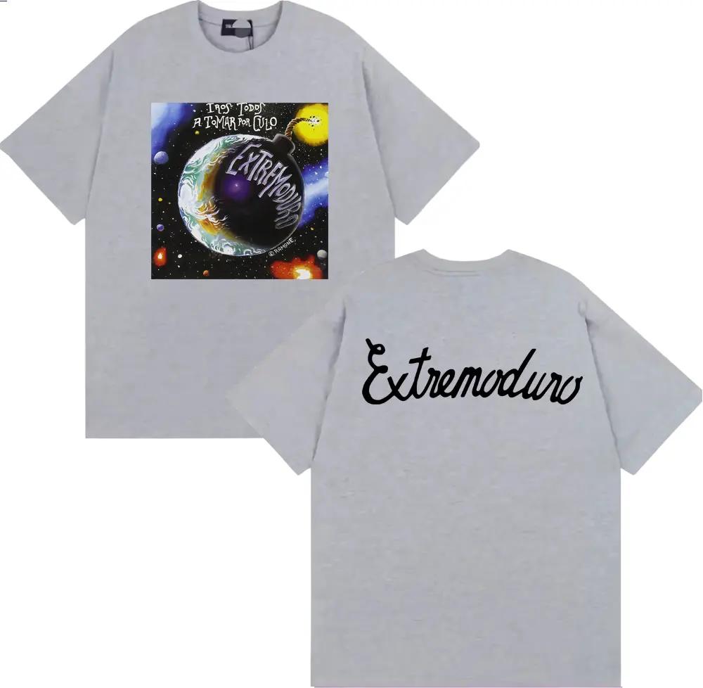 Rock Band EXTREMODURO's Tour Printed Men's T-shirt, Casual and Trendy Street T-shirt, Casual Pure Cotton Short-sleeved T-shirt