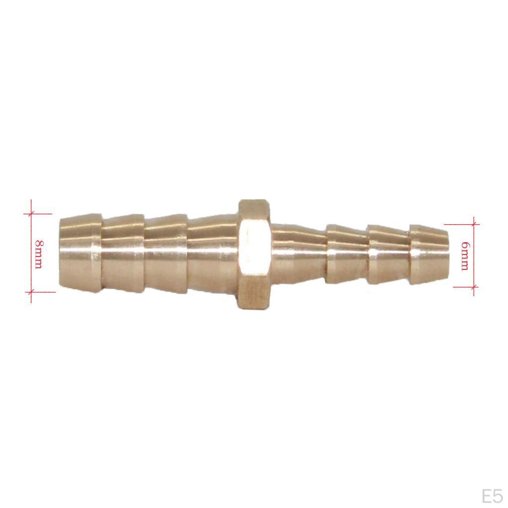2pcs Brass Barb Splicer Mender Straight Hose Tube Fitting Fuel Joiner