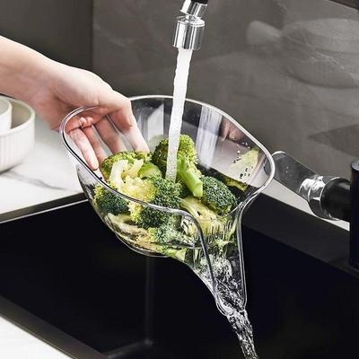 Scolapiatti multifunzionale resistente per lavello, cestello per il lavaggio di frutta e verdura, scolapiatti sospeso, accessori da cucina