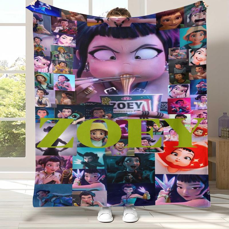 

K-Pop Demon Hunters Golden Saja Boys Flannel Blanket,Ultra Soft Warm Plush Throw for Home Bedroom Bed Sofa Cover Office picnic 75x90cm