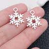20-Piece Christmas Themed Bracelets: Silver Snowman, Santa Claus, Snowflake Pendants & Beads