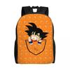 Custom Goku Anime Backpacks for Women Men Water Resistant School College Cute Cartoon Bag Print Bookbag