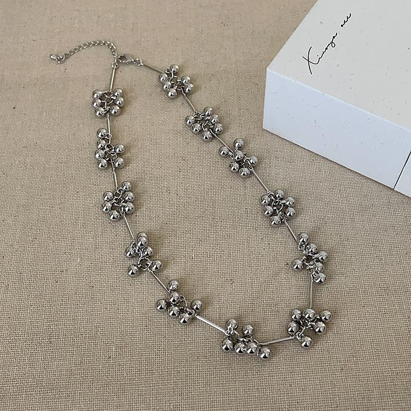 

Холодный ветер металлический шар бисерное ожерелье Женский Простой Высокий Чувство Модный Тенденция Темперамент Универсальный Цепочка на Ключицу Цепочка