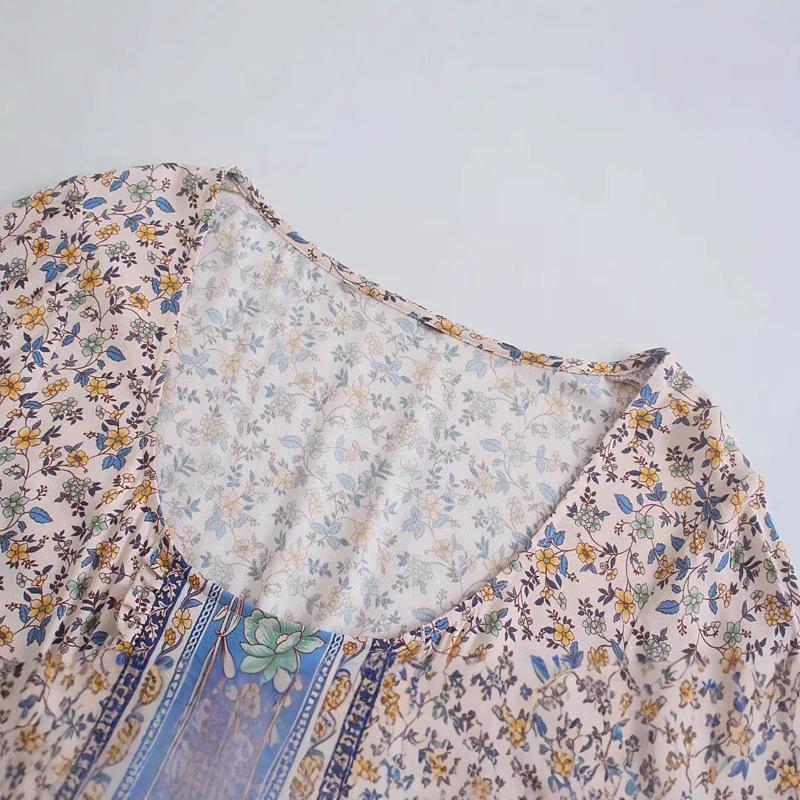 2025 Spring Women's European-American Style Long Sleeve Casual Print Dress