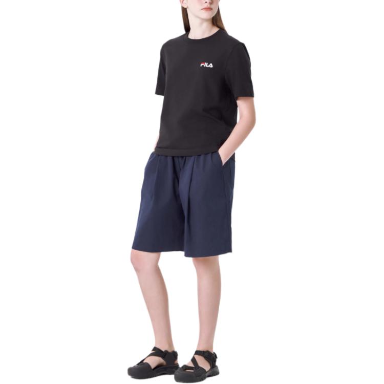 FILA T Shirt Korean Style Unisex Black FS2RSG2112X-BLK
