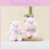 Keychain Pig Plush Stuffed Animal With Pp Cotton Filling For Girls Bag Gift