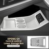 For XPENG G9 2025 2026 Storage Box Center Armrest Hidden Box Cup Holder Organizer Interior Accessories