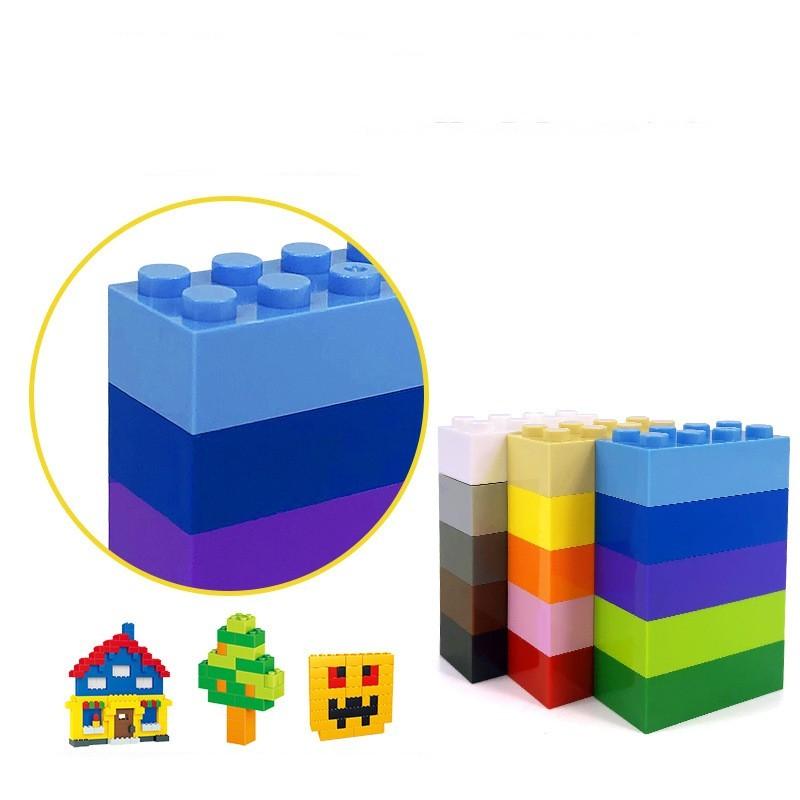 Bausteine im Großpack, 100 g, 42 Stück (4 x 2 Noppen), 16 Farben, kompatibel mit Kindern, DIY-Weihnachtsgeschenk, Unisex