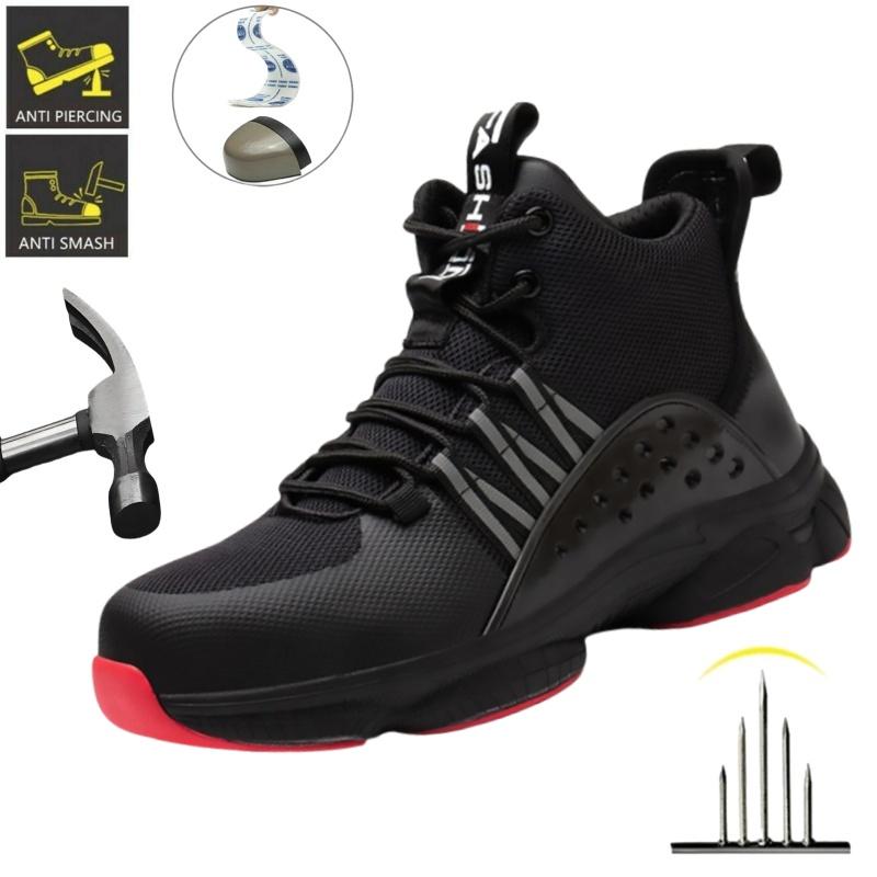 Light Breathable Safety Boots Men Work Sneakers Anti-smash Indestructible Shoes Steel Toe Protective Botas Anti-puncture Work