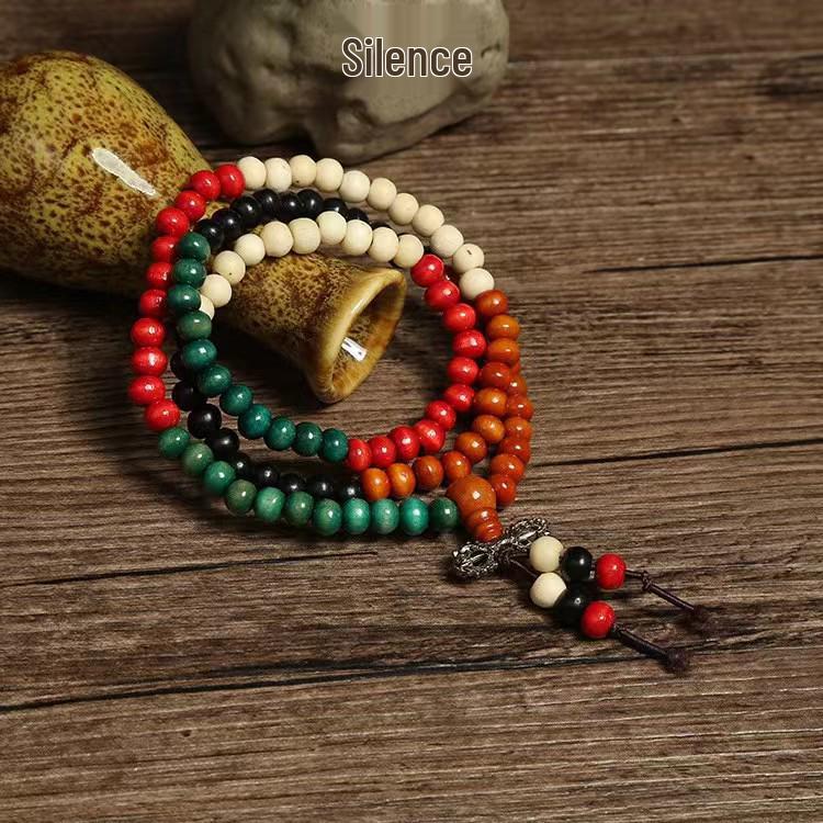 Imitation Sandalwood 6-8mm 108 Bead Bracelet: Multi-Turn Men’s and Women’s Buddhist Rosary