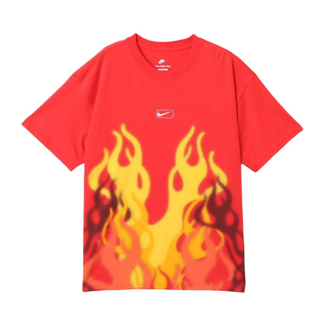 

Nike As U Nsw Flame Print Loose Fit Crew Neck Short Sleeve T-Shirt Unisex Tops HJ0767-657 XL