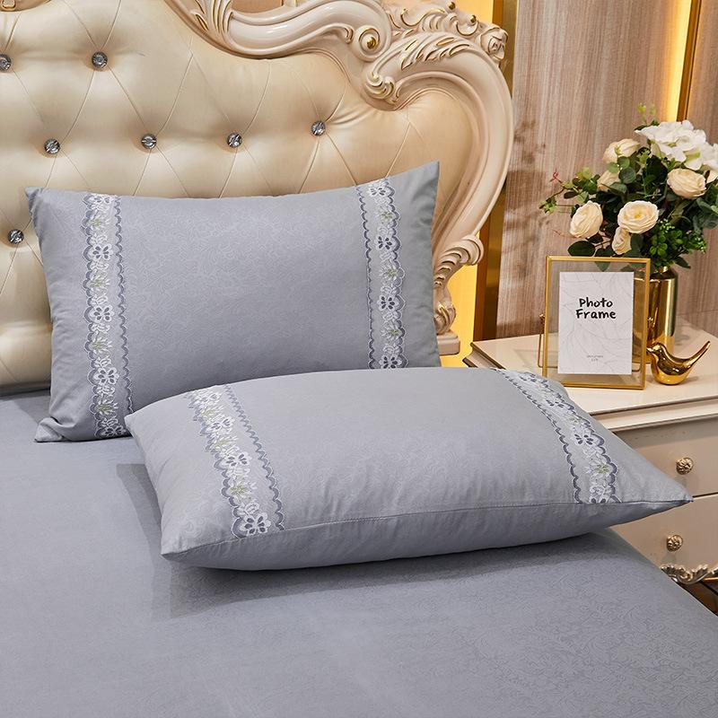 3pcs Embroidery Lace Skirt Style Fitted Sheet Set, All Seasons Universal Elastic Non-slip Bedding Set, Skin-friendly Soft Comfortable Fitted Sheet Set