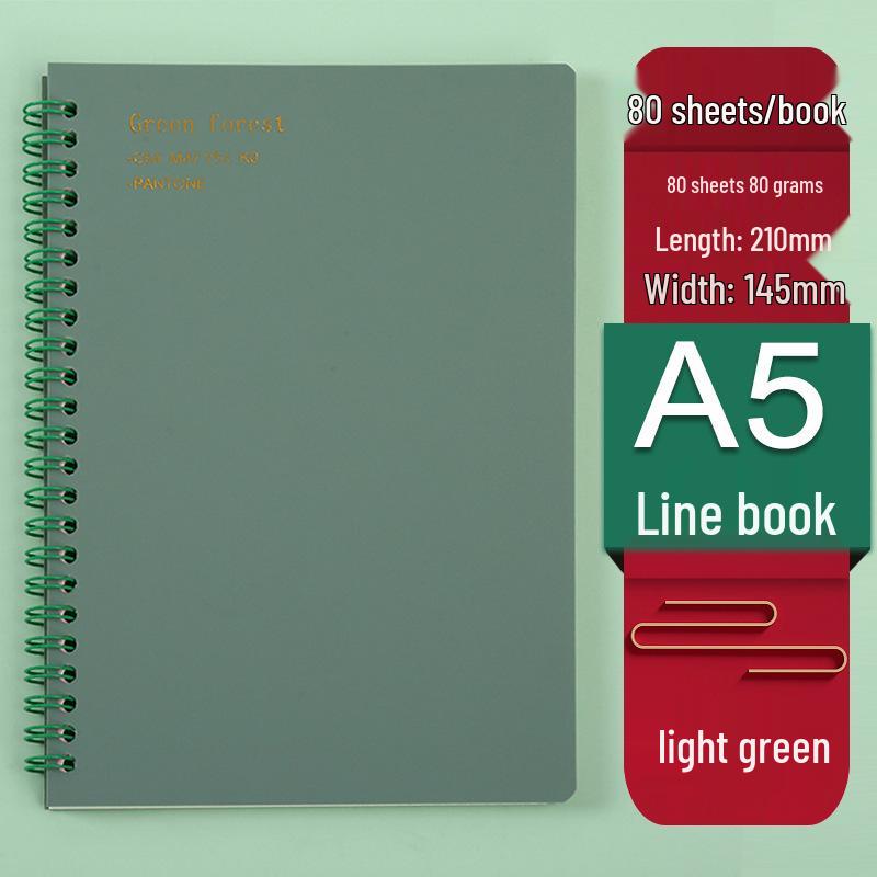 Retro Morandi A5 Spiral Notebook - Loose-Leaf Student Homework Notebook