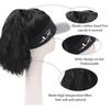 Synthetic Natural Wig Ponytail Extended Wig with Hat Travel Beach Sunshade Baseball Cap One-piece Easy-to-wear Hat Wig