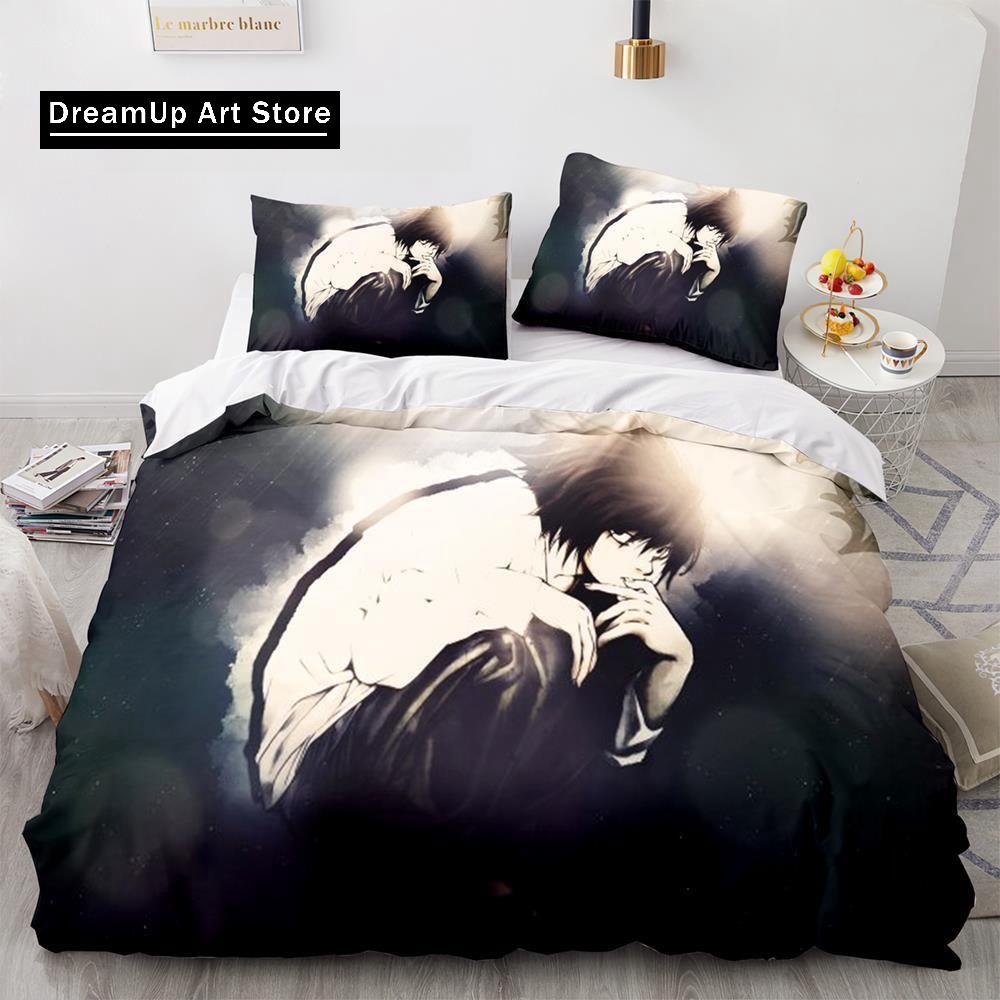 3D Print Anime Death Note Bedding Set Single Twin Full Queen King Size Bed Set Adult Kids Bedroom Duvet Cover Sets Home Textiles