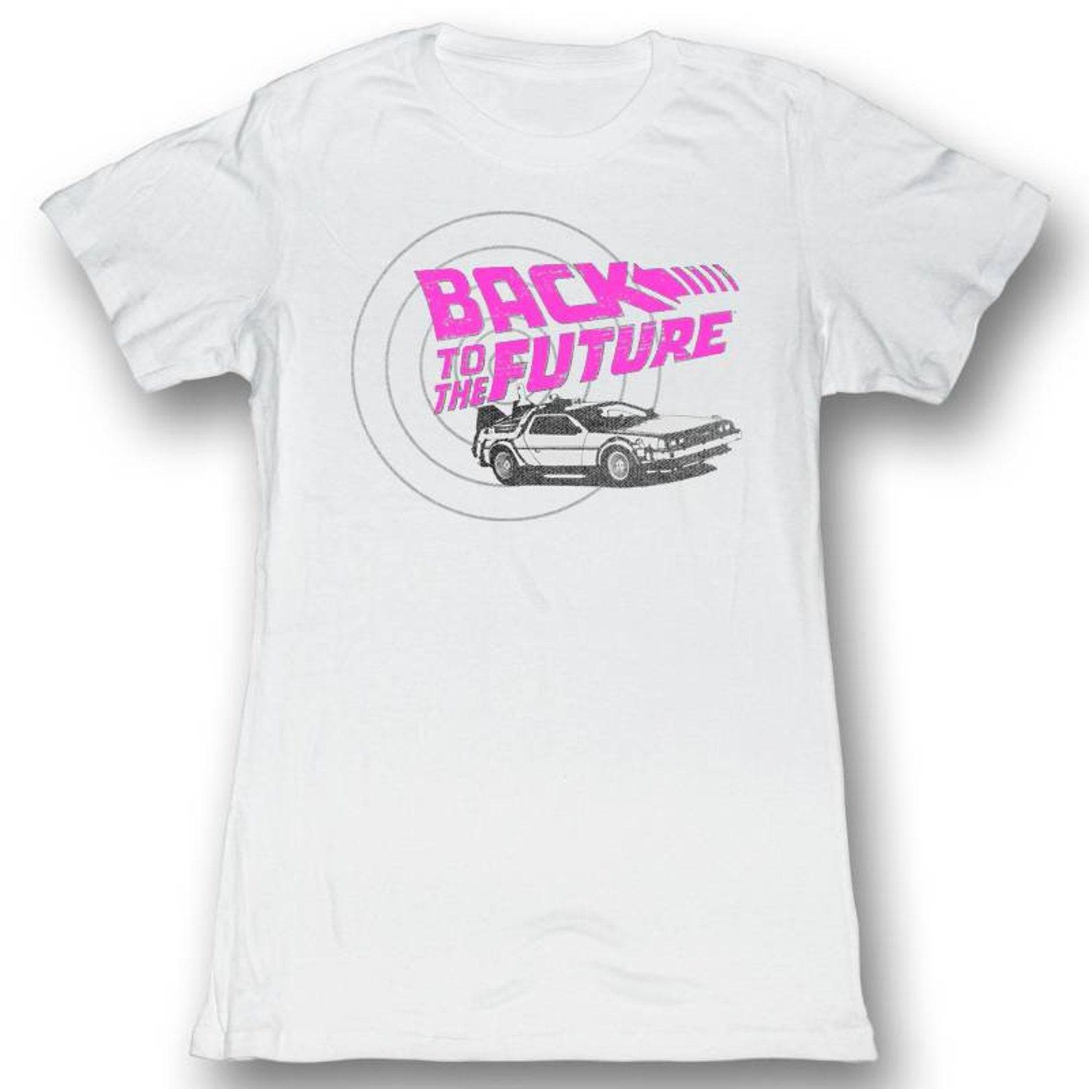 Back to the Future Checkers White Junior Women s T-Shirt L