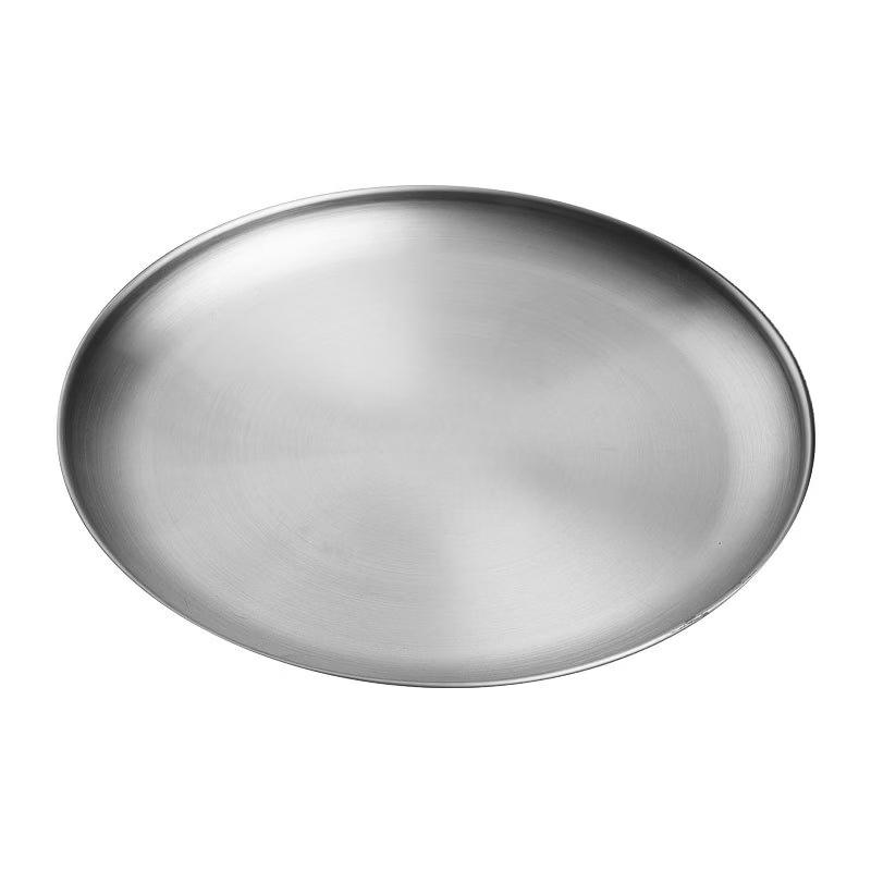 ZISIZ Divided Stainless Steel Serving Plate